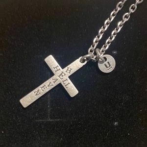 Undercover AW02 heaven/hell .925 silver cross necklace